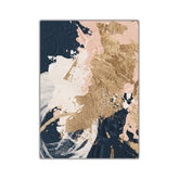 TPFLiving Luxus Poster Leinwand / Abstrakte Malerei in Rosa, Beige, Gold, Schwarz / 3 Motive in 7 verschiedene Größen - OHNE Rahmen - Modell TPFL-LW-41-MOT670-1